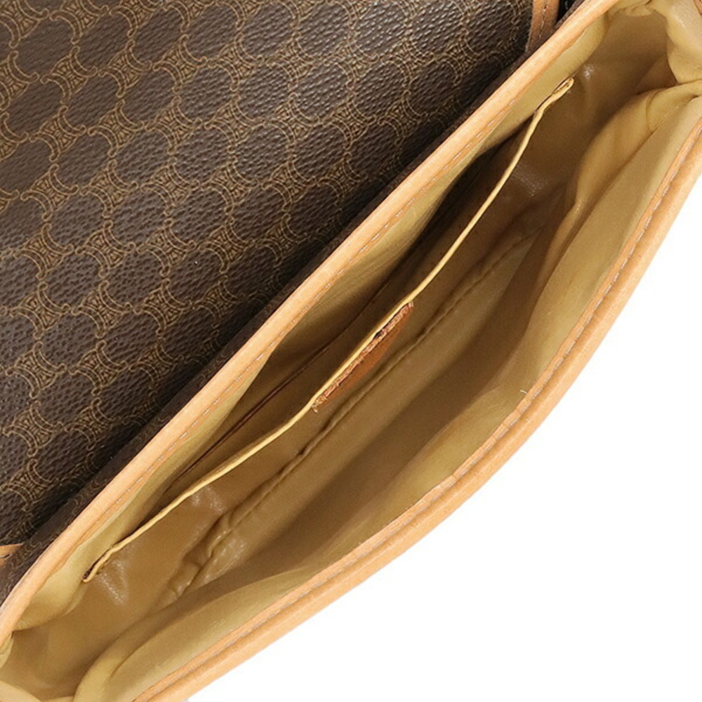 Celine Shoulder Bag Macadam Canvas Leather Crossbody - Picture 6 of 8